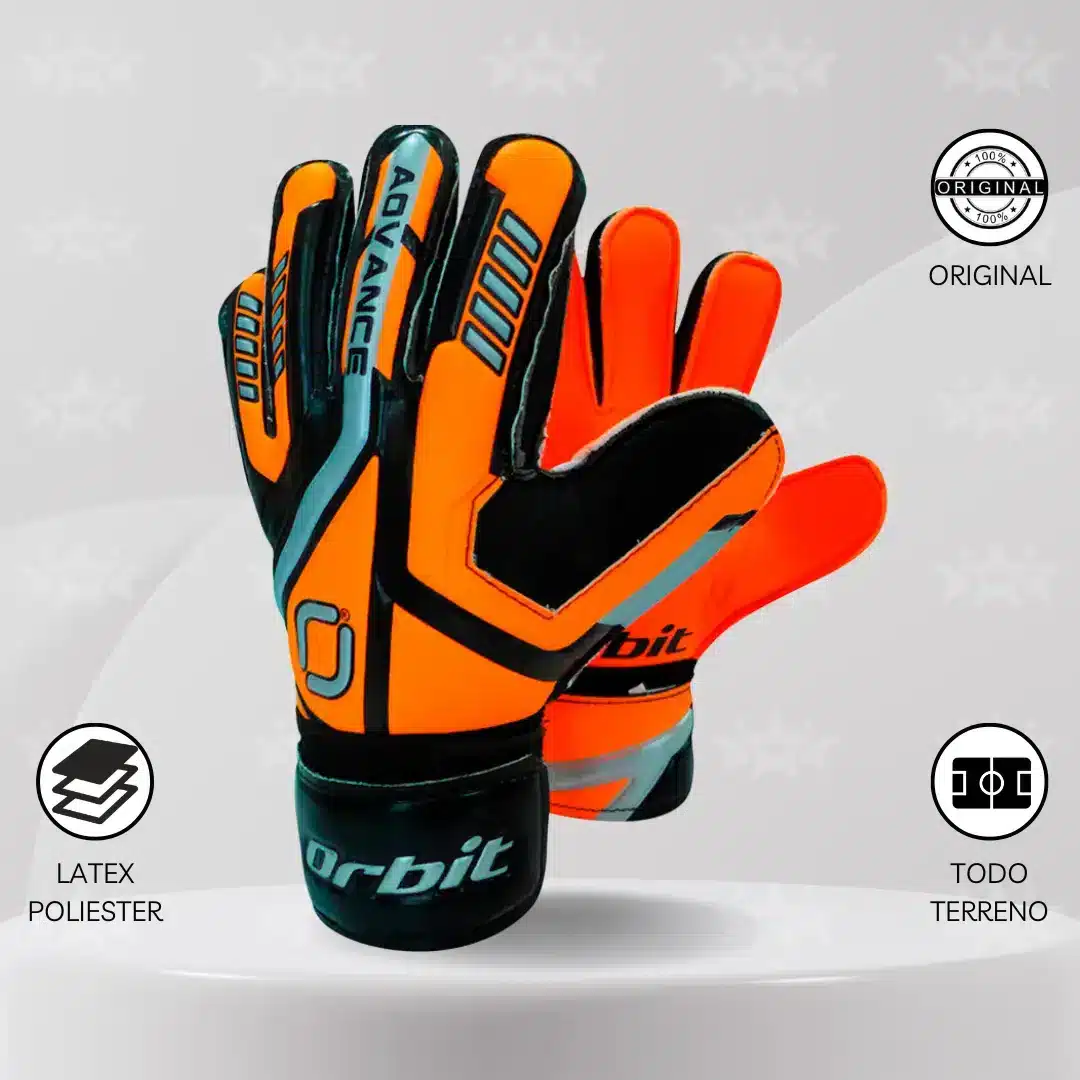 Guantes De Arquero Orbit – Diseño Advance Naranja Adulto