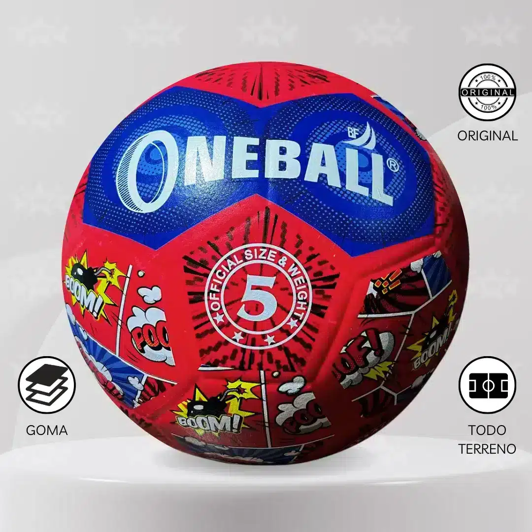 Pelota Fútbol Oneball Goma #5 Diseño Mix - Imagen 4