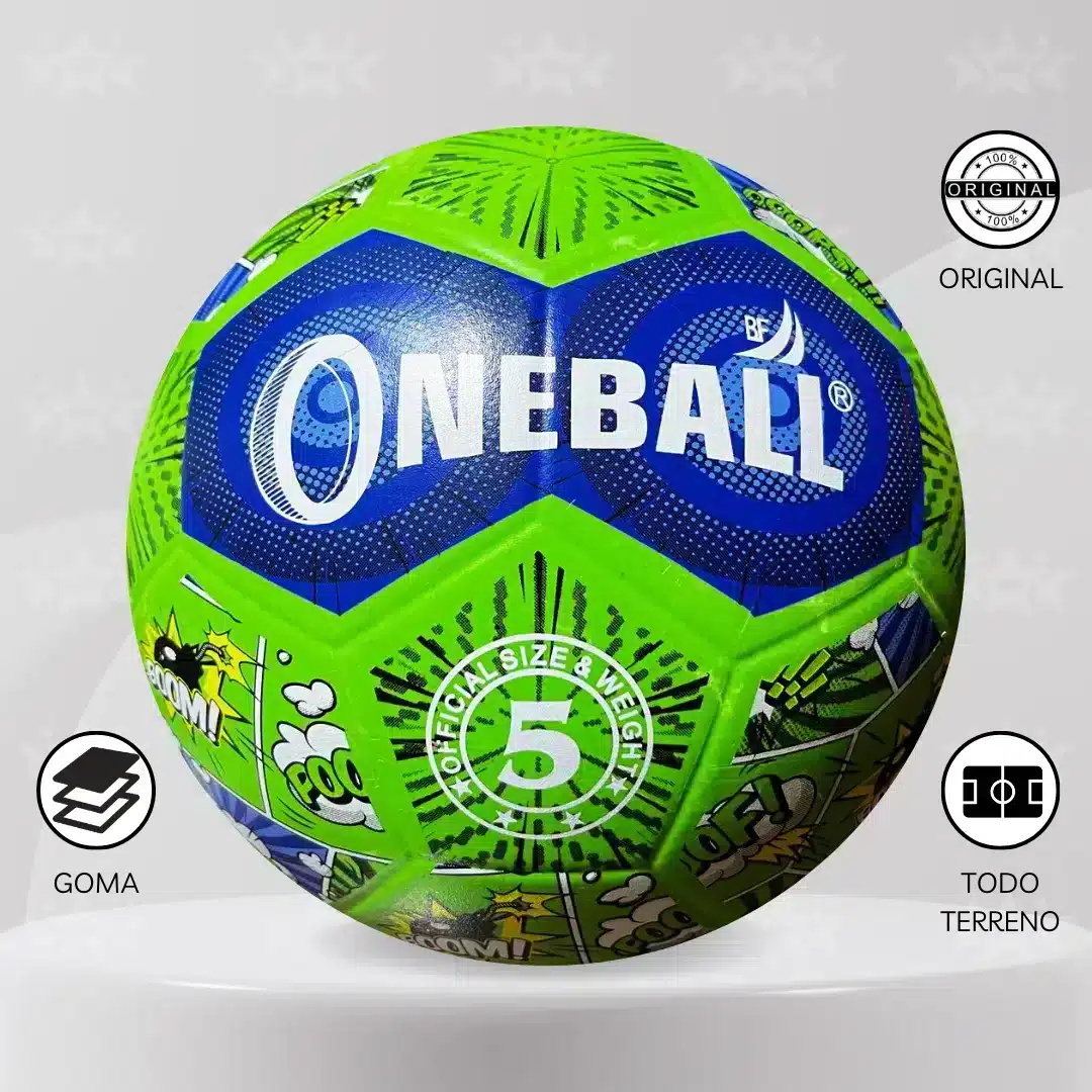 Pelota Fútbol Oneball Goma #5 Diseño Mix - Imagen 3