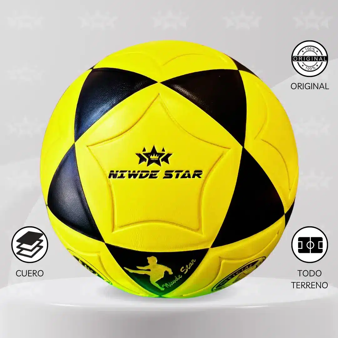Pelota De Fútbol Niwde Star Cuero Pvc Vulcanizado #4