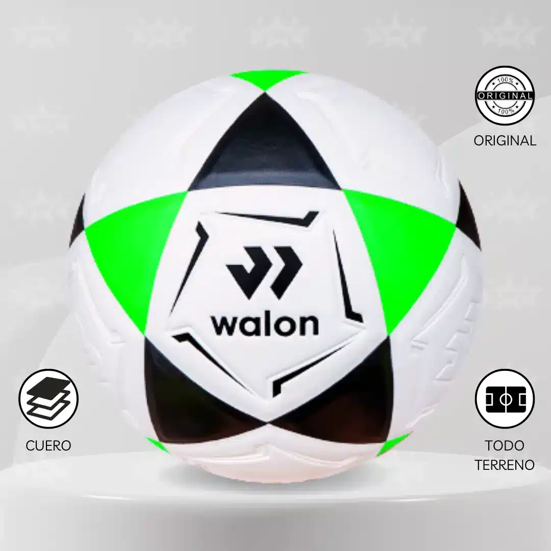 PELOTA DE FÚTBOL WALON TRICOLOR TALLA #4 CUERO PU - Imagen 3