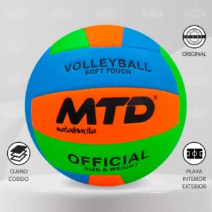 Pelota De Vóley Mtd Cuero Cosido Acolchado Premium