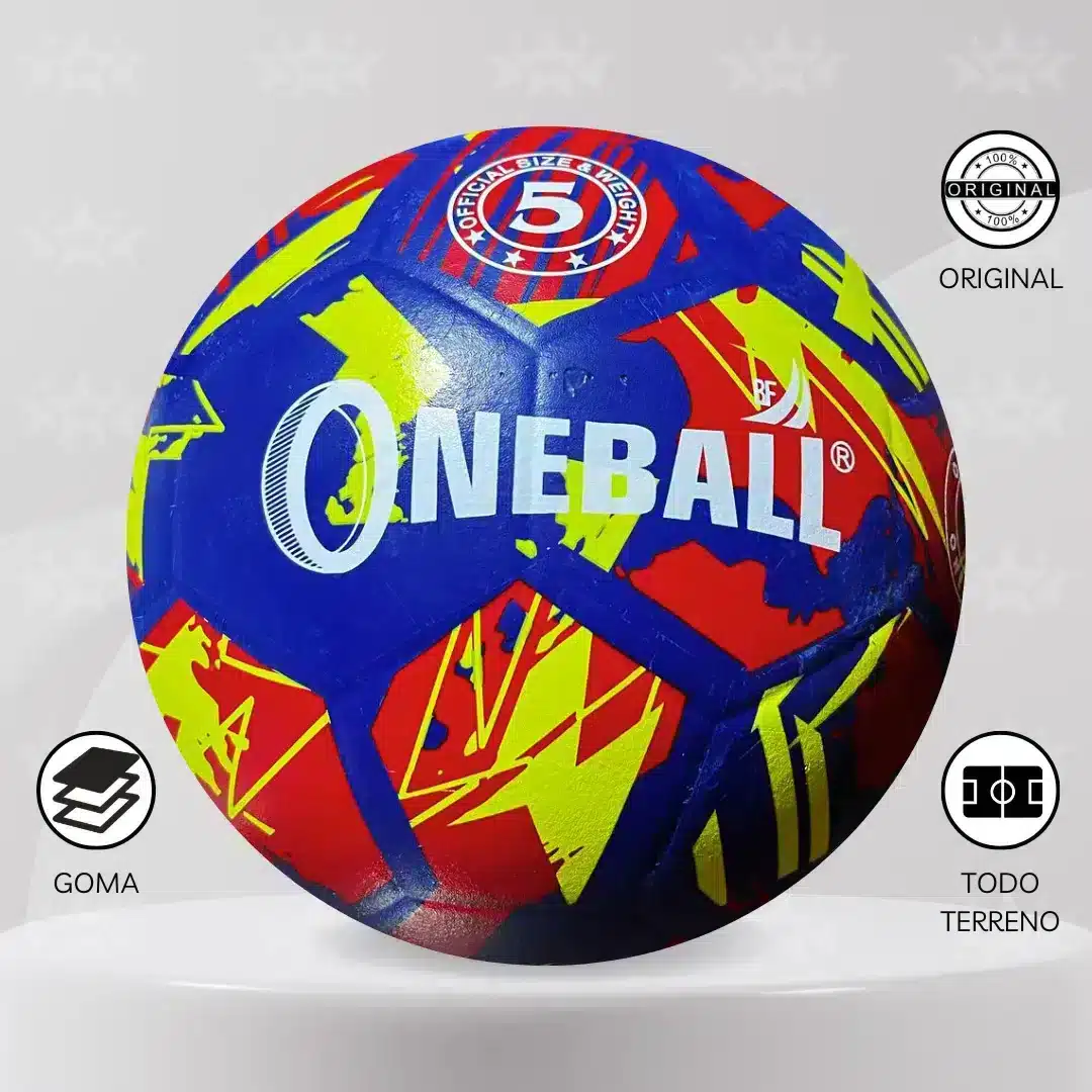 Pelota Fútbol Oneball Goma #5 Diseño Mix - Imagen 9