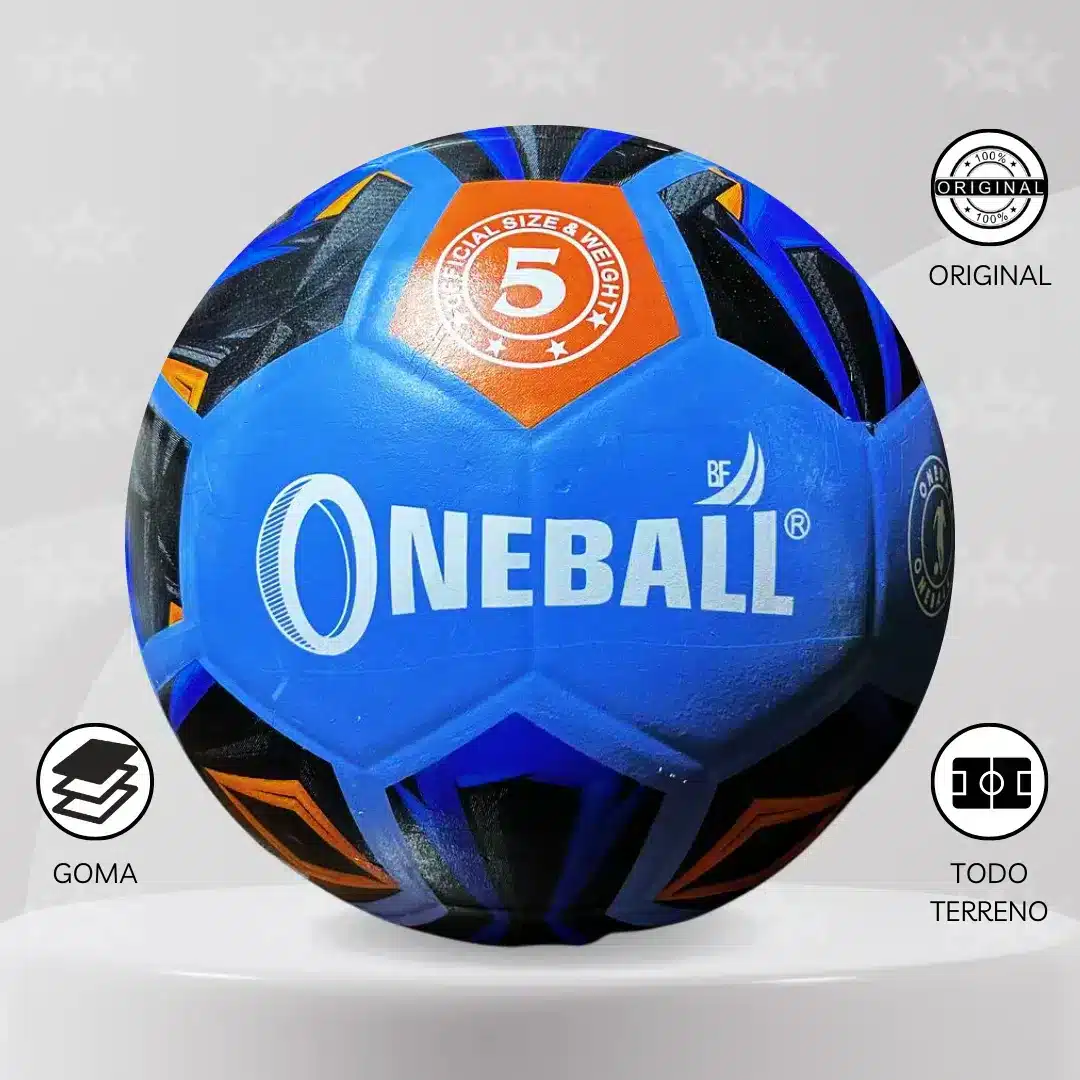 Pelota Fútbol Oneball Goma #5 Diseño Mix - Imagen 8