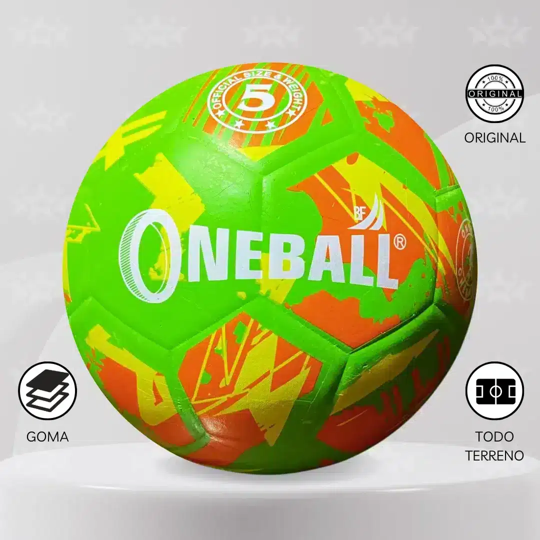 Pelota Fútbol Oneball Goma #5 Diseño Mix - Imagen 7