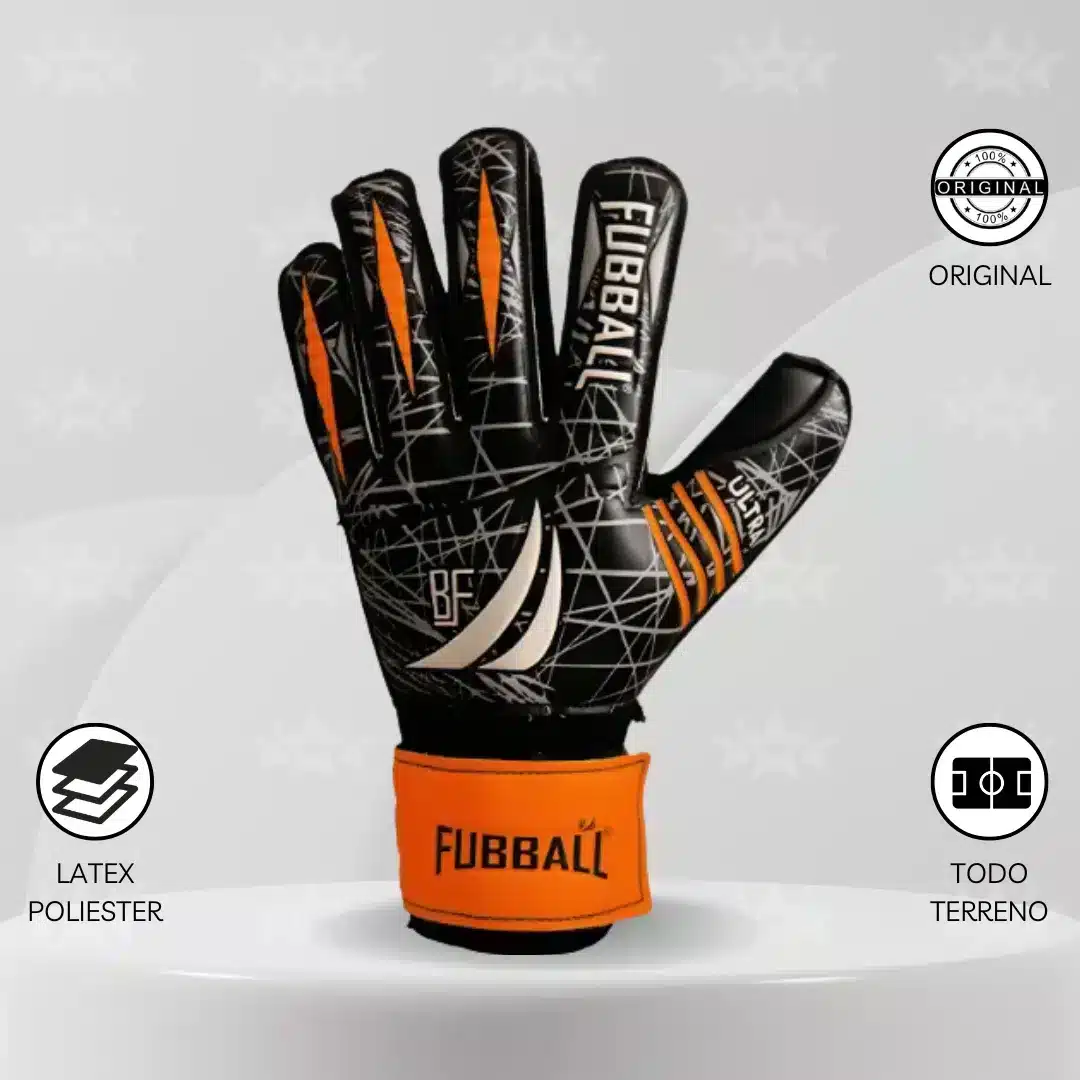Guantes De Arquero Fubball – Diseño Ultra Naranja Junior - Imagen 2