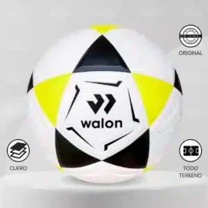 PELOTA DE FÚTBOL WALON TRICOLOR TALLA #5 CUERO PU