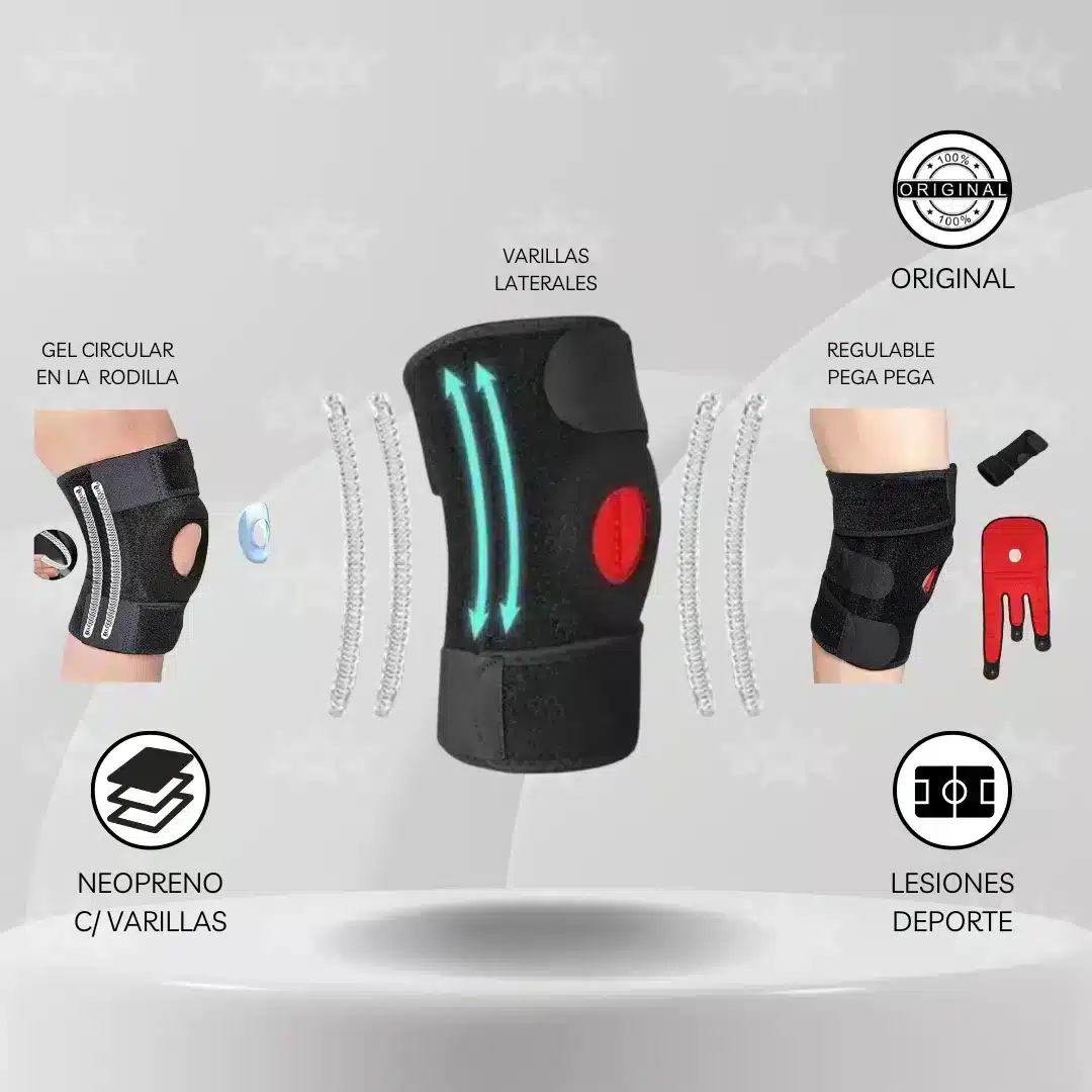 Rodillera De Lesión Con Cierre Velcros Y Varillas Winner - Imagen 2