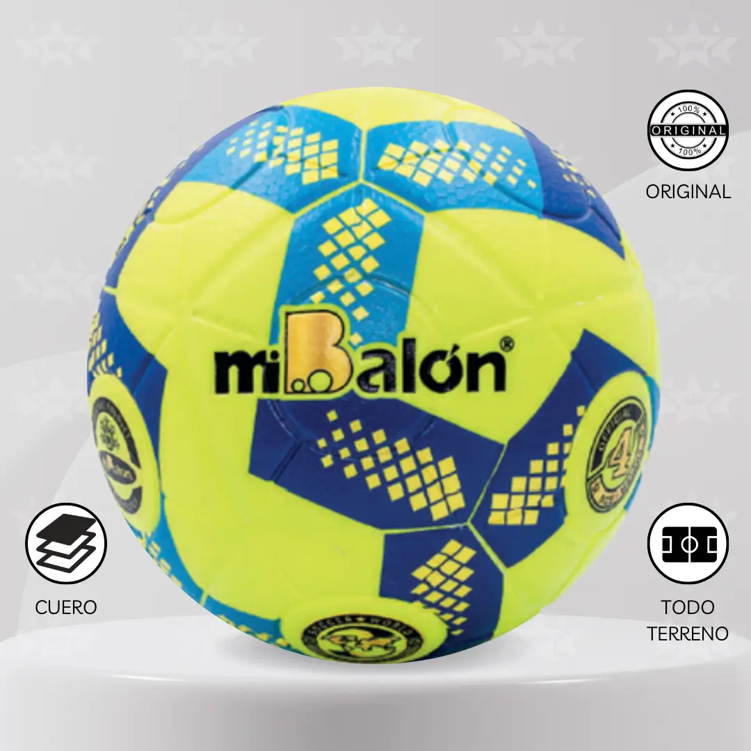 Pelota De Futbol Mi Balón Cuero Talla #4 – Diseños Neón - Imagen 9