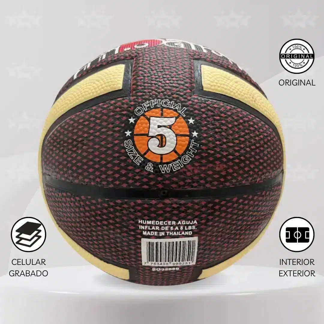 Pelota De Básquet Mi Balón Celular Grabado Talla #5 Diseño Cobra - Imagen 3