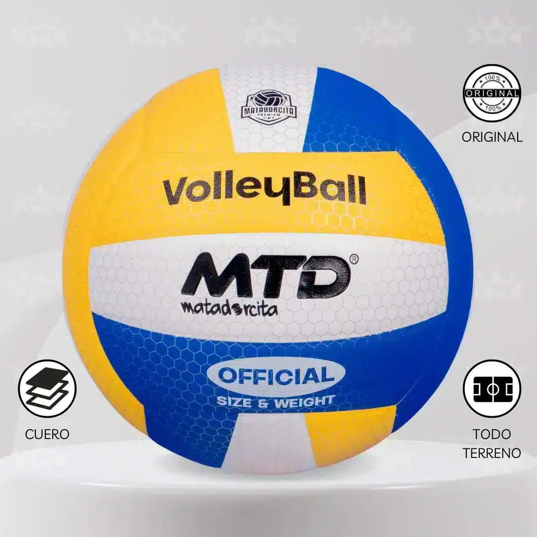 Pelota De Vóley Mtd Panal Clásico Cuero Pu Premium - Imagen 2