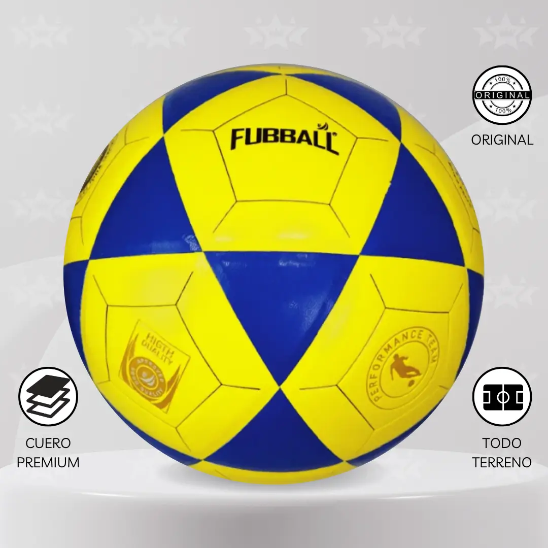 PELOTA DE FÚTBOL FUBBALL TALLA #5 DISEÑO BF - CUERO PREMIUM PU - Imagen 2
