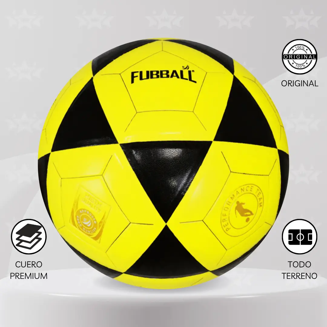 PELOTA DE FÚTBOL FUBBALL TALLA #5 DISEÑO BF - CUERO PREMIUM PU - Imagen 4