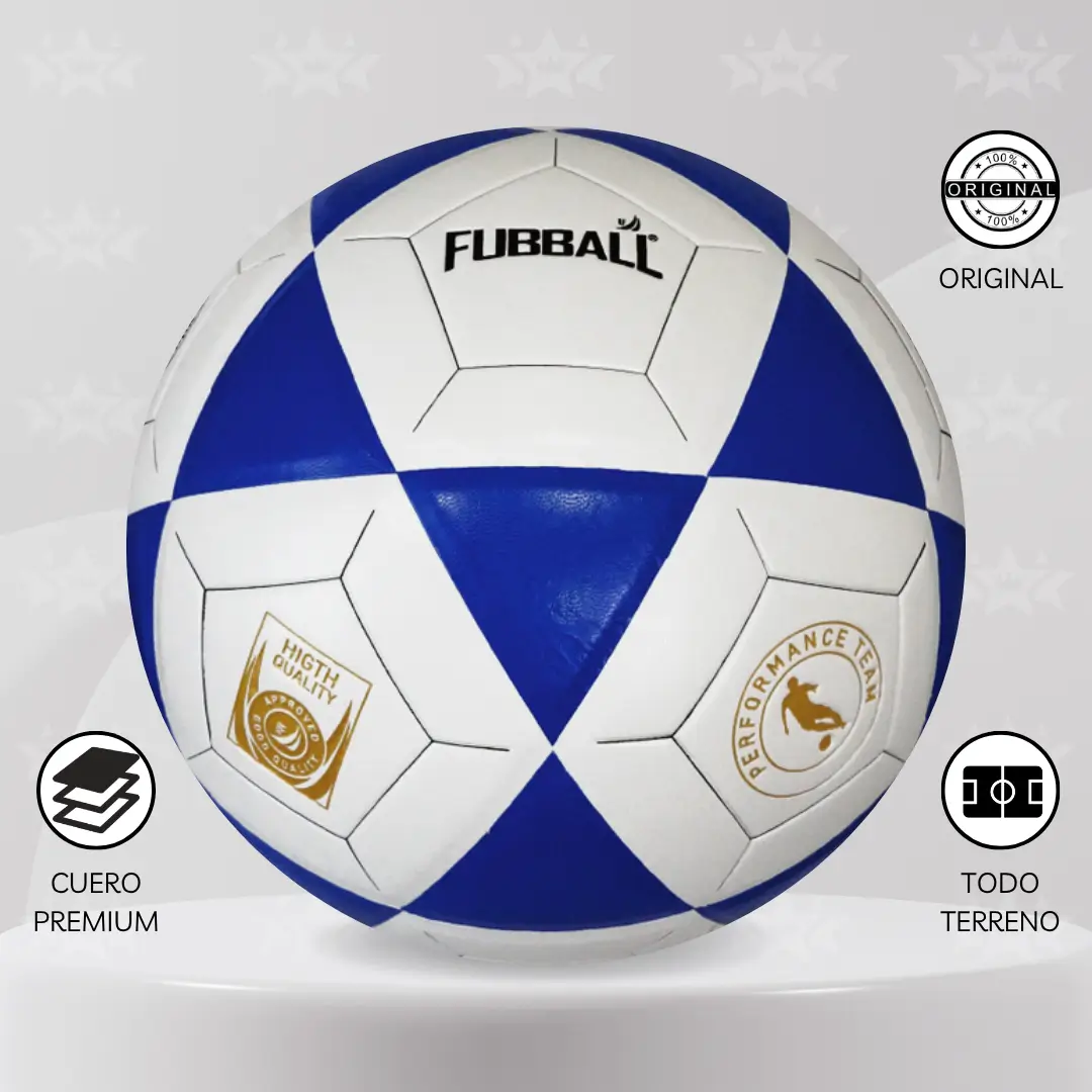 PELOTA DE FÚTBOL FUBBALL TALLA #5 DISEÑO BF - CUERO PREMIUM PU