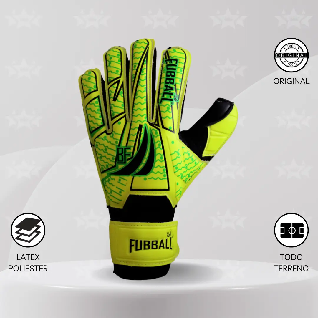 Guantes De Arquero Fubball – Diseño R5 CRACK Amarillo - Imagen 2