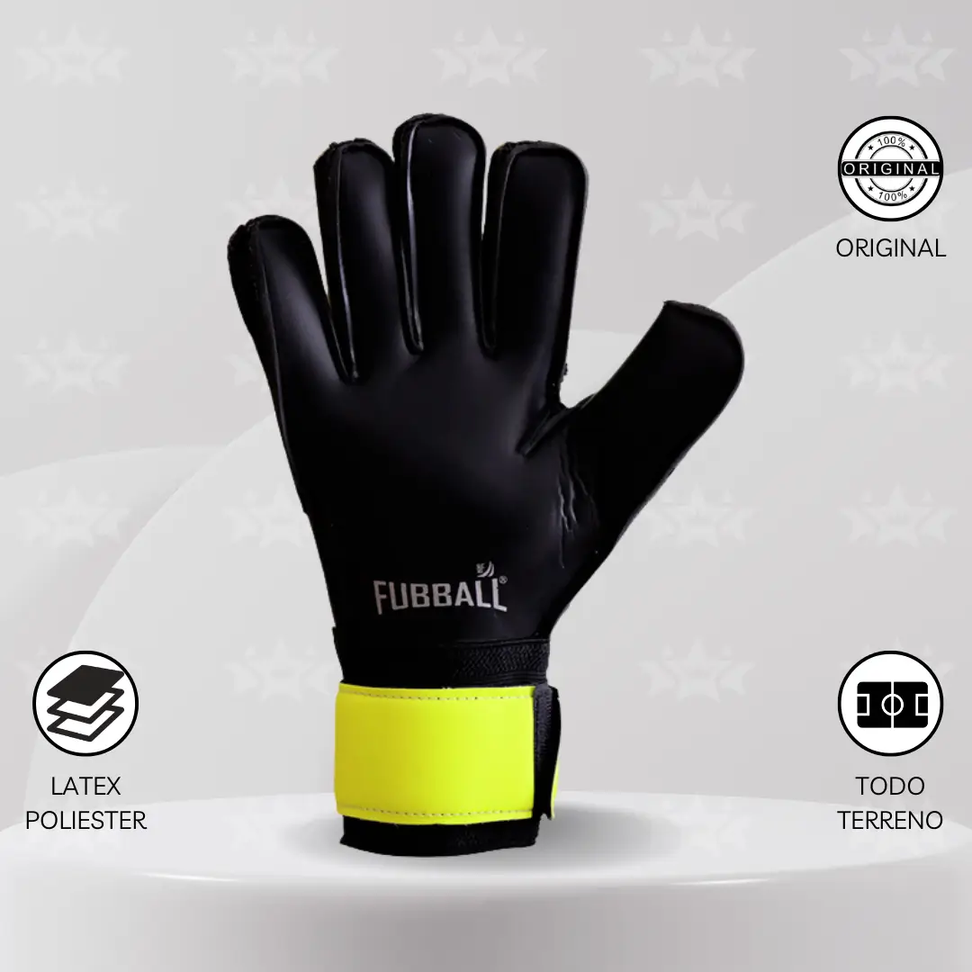 Guantes De Arquero Fubball – Diseño R5 CRACK Amarillo - Imagen 3