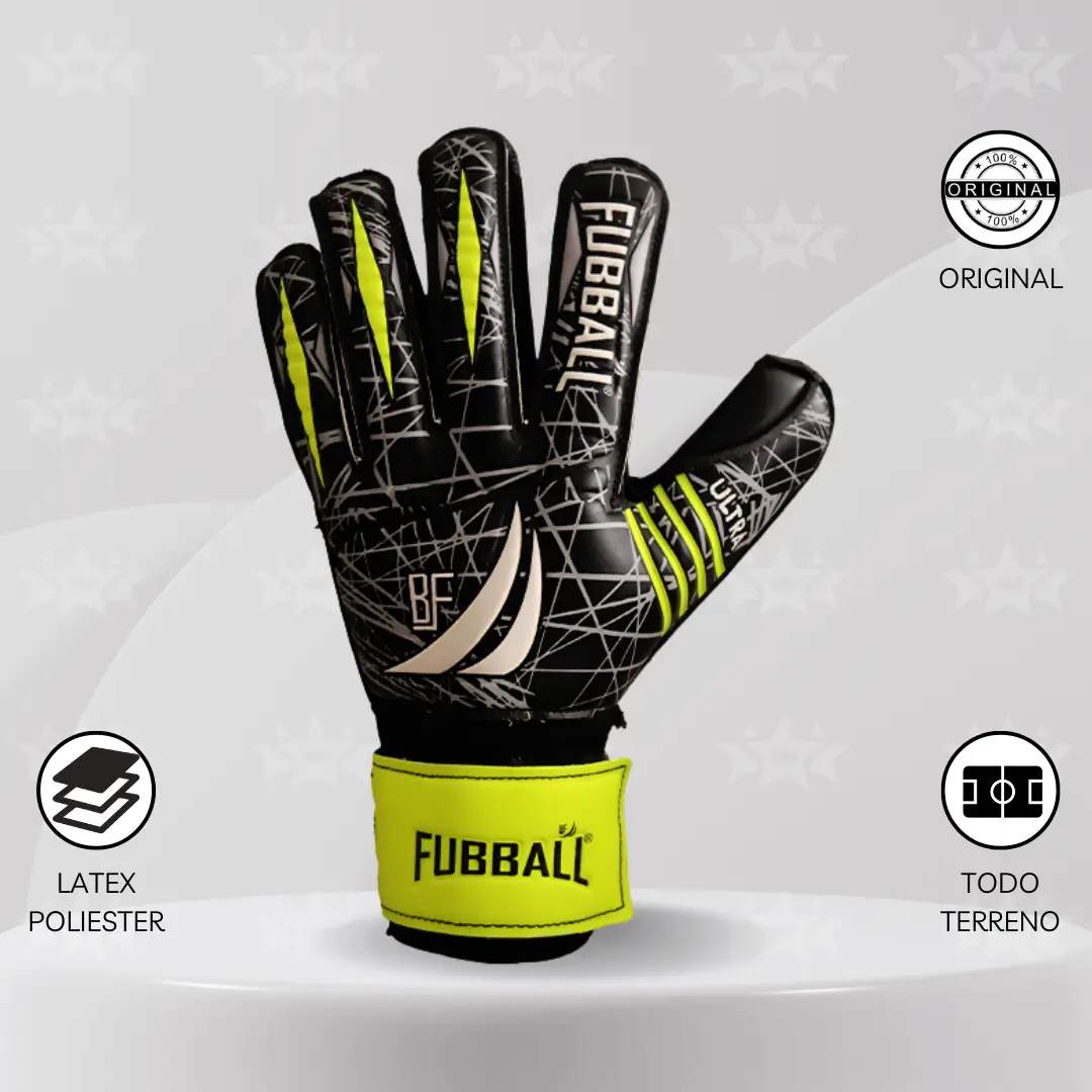 Guantes De Arquero Fubball – Diseño ULTRA JUNIOR Amarillo - Imagen 2