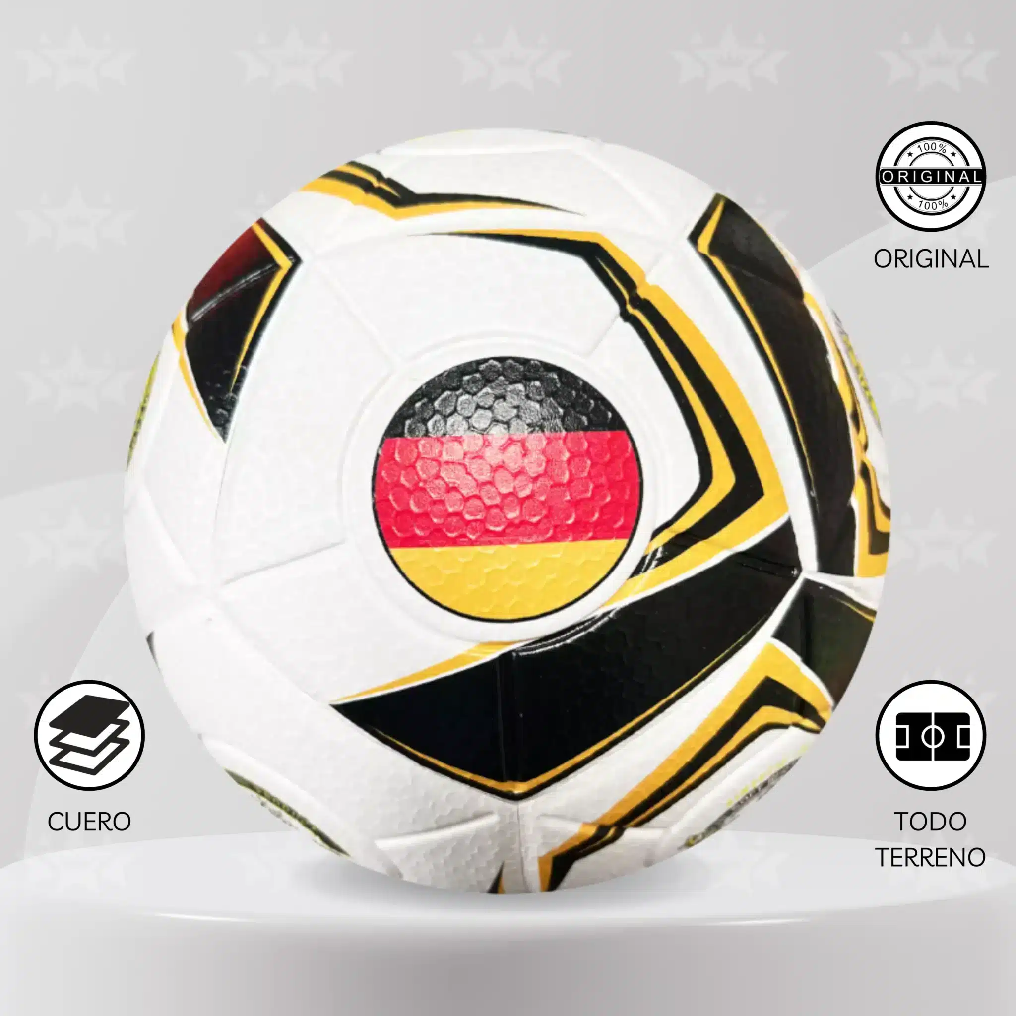 Pelota De Futbol Mi Balón Cuero Talla #4 - Diseño Paises - Imagen 7
