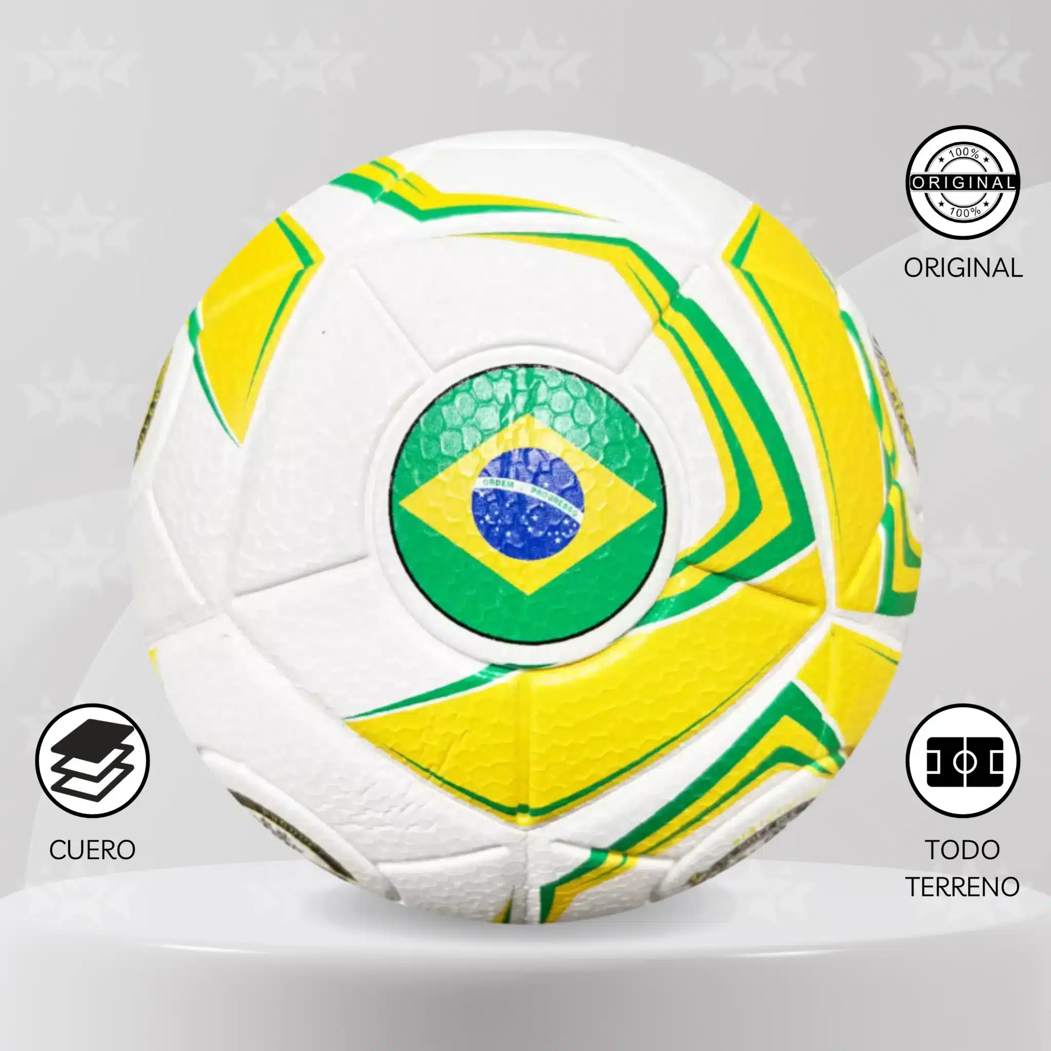 Pelota De Futbol Mi Balón Cuero Talla #4 - Diseño Paises - Imagen 9
